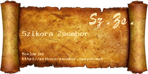 Szikora Zsombor névjegykártya