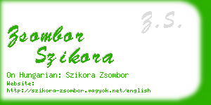 zsombor szikora business card